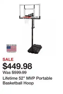 Dick's Sporting Goods Lifetime 52 MVP Portable Basketball Hoop offer