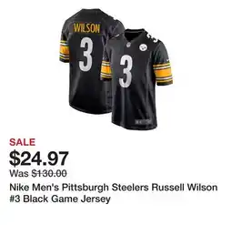 Dick's Sporting Goods Nike Men's Pittsburgh Steelers Russell Wilson #3 Black Game Jersey offer