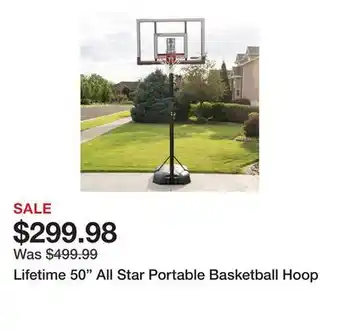 Dick's Sporting Goods Lifetime 50 All Star Portable Basketball Hoop offer