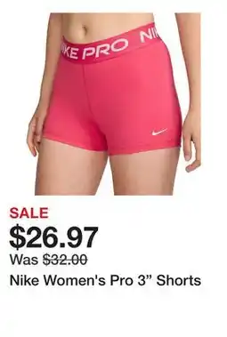 Dick's Sporting Goods Nike Women's Pro 3 Shorts offer