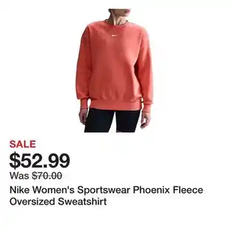 Dick's Sporting Goods Nike Women's Sportswear Phoenix Fleece Oversized Sweatshirt offer