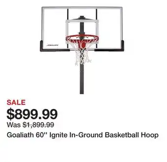 Dick's Sporting Goods Goaliath 60'' Ignite In-Ground Basketball Hoop offer