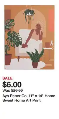 Kohl's Aya Paper Co. 11 x 14 Home Sweet Home Art Print offer
