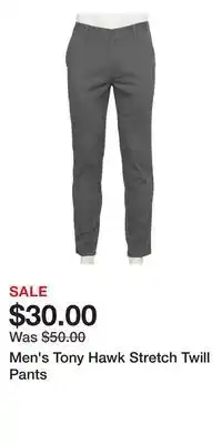 Kohl's Men's Tony Hawk Stretch Twill Pants offer
