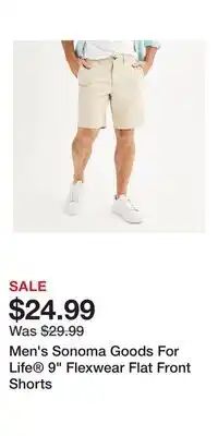 Kohl's Men's Sonoma Goods For Life 9 Flexwear Flat Front Shorts offer