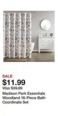 Kohl's Madison Park Essentials Woodland 16-Piece Bath Coordinate Set offer