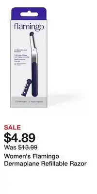 Kohl's Women's Flamingo Dermaplane Refillable Razor offer