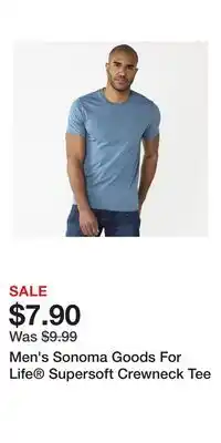 Kohl's Men's Sonoma Goods For Life Supersoft Crewneck Tee offer