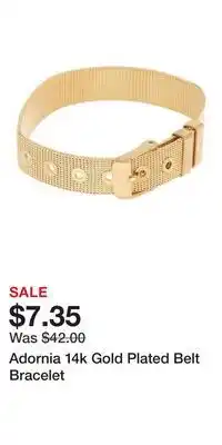 Kohl's Adornia 14k Gold Plated Belt Bracelet offer