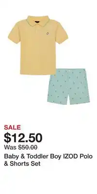 Kohl's Baby & Toddler Boy IZOD Polo & Shorts Set offer