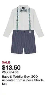Kohl's Baby & Toddler Boy IZOD Accented Trim 4 Piece Shorts Set offer