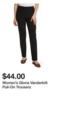 Kohl's Women's Gloria Vanderbilt Pull-On Trousers offer