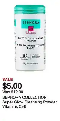 Kohl's SEPHORA COLLECTION Super Glow Cleansing Powder Vitamins C+E offer