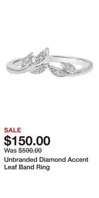 Kohl's Unbranded Diamond Accent Leaf Band Ring offer