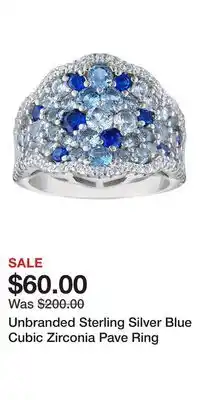 Kohl's Unbranded Sterling Silver Blue Cubic Zirconia Pave Ring offer