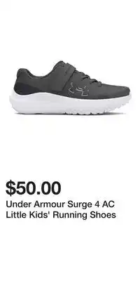 Kohl's Under Armour Surge 4 AC Little Kids' Running Shoes offer