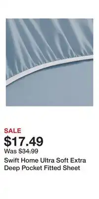 Kohl's Swift Home Ultra Soft Extra Deep Pocket Fitted Sheet offer