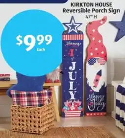 Aldi KIRKTON HOUSE reversible porch sign offer