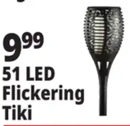Ocean State Job Lot Outdoor Living Accents Solar 51 LED Tiki Light with Flickering Flame offer