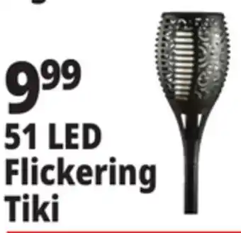 Ocean State Job Lot Outdoor Living Accents Solar 51 LED Tiki Light with Flickering Flame offer