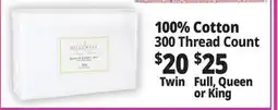 Ocean State Job Lot 100% Cotton 300 Thread Count Sheet Set offer