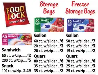 Ocean State Job Lot Storage Bags / Freezer Storage Bags offer