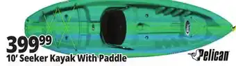 Ocean State Job Lot Pelican Seeker 100X Kayak w/ Paddle offer