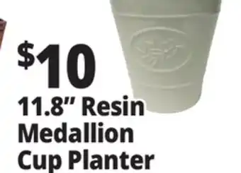 Ocean State Job Lot 11.8 Resin Medallion Cup Planter offer