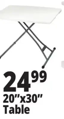 Ocean State Job Lot Enduro Adjustable White Folding Table 20 x 30 offer