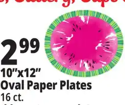 Ocean State Job Lot 10x12 Oval Paper Plates offer