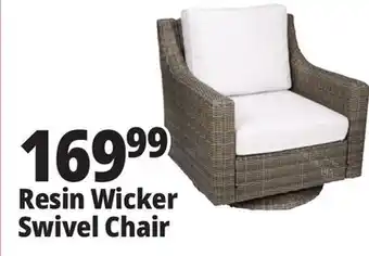 Ocean State Job Lot Resin Wicker Swivel Chair offer