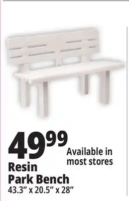 Ocean State Job Lot Resin Park Bench, 43.3 x 20.5 x 28 offer
