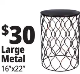 Ocean State Job Lot Large Metal Patio Side Tables offer