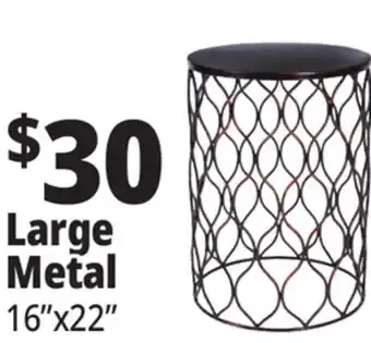 Ocean State Job Lot Large Metal Patio Side Tables offer