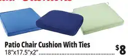 Ocean State Job Lot Patio Chair Cushion With Ties offer