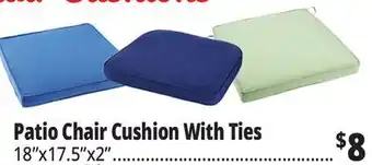 Ocean State Job Lot Patio Chair Cushion With Ties offer
