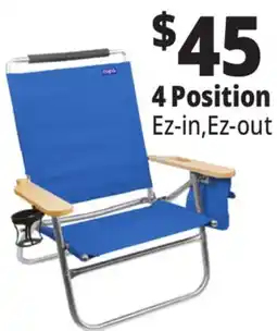 Ocean State Job Lot 4-Position Copa High Back Beach Chair offer