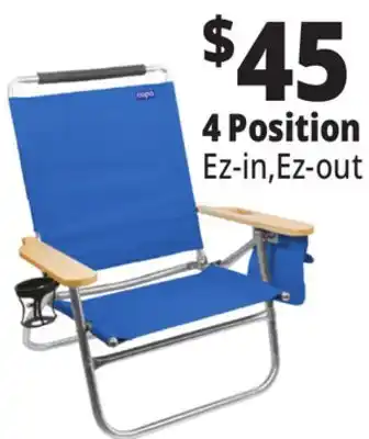 Ocean State Job Lot 4-Position Copa High Back Beach Chair offer
