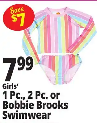 Ocean State Job Lot Girls' 1 Pc., 2 Pc. or Bobbie Brooks Swimwear offer