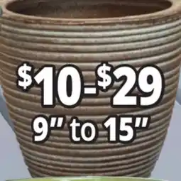 Ocean State Job Lot 9 to 15 Outdoor Glazed Ceramic Planters offer