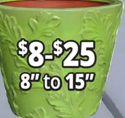 Ocean State Job Lot 8 to 15 Outdoor Glazed Ceramic Planters offer