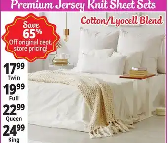 Ocean State Job Lot Premium Jersey Knit Sheet Sets offer