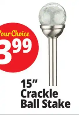 Ocean State Job Lot Outdoor Living Accents Solar Crackle LED Garden Stake 15 offer