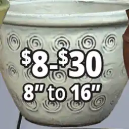 Ocean State Job Lot 8 to 16 Outdoor Glazed Ceramic Planters offer