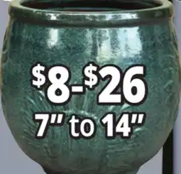 Ocean State Job Lot 7 to 14 Outdoor Glazed Ceramic Planters offer
