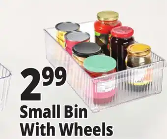 Ocean State Job Lot Small Bin With Wheels offer