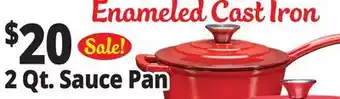 Ocean State Job Lot KLOK Enameled Cast Iron Sauce Pan with Lid 2 Qt offer
