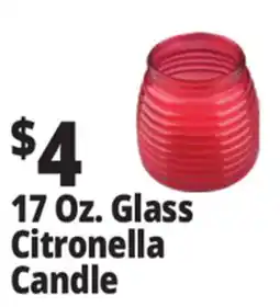 Ocean State Job Lot 17 Oz. Glass Citronella Candle offer