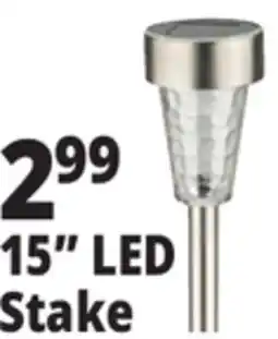 Ocean State Job Lot Outdoor Living Accents Solar LED Garden Stake 15 offer