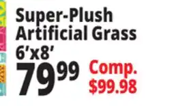 Ocean State Job Lot Super Plush Green Artificial Grass Rug 6' x 8' offer